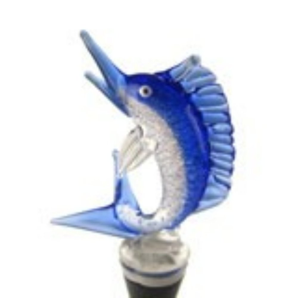 Glass Wine Stopper - Sailfish